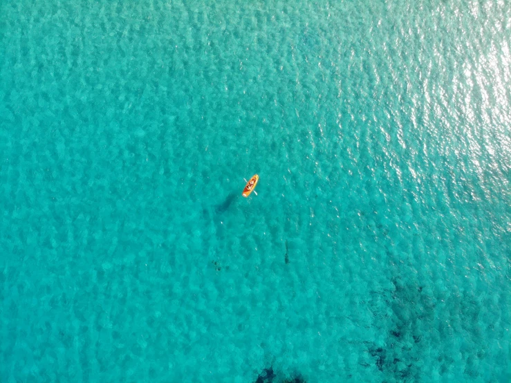people are floating on their surf boards in the clear blue ocean