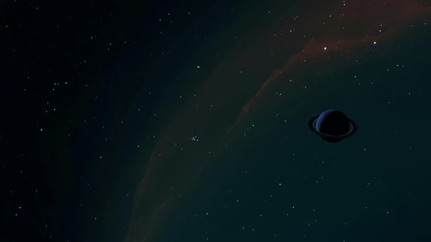 two planets and stars against a black background