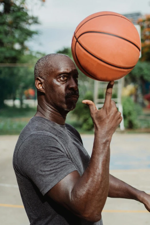 a man that has a basketball in his hand