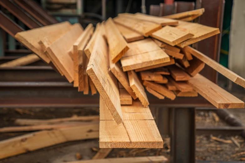 wood slabs piled on top of each other