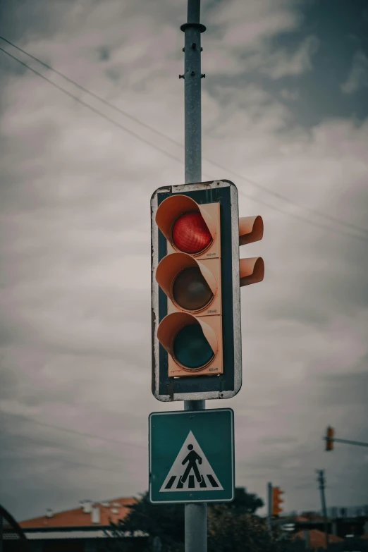 a red traffic signal that has one light turned on and no signal
