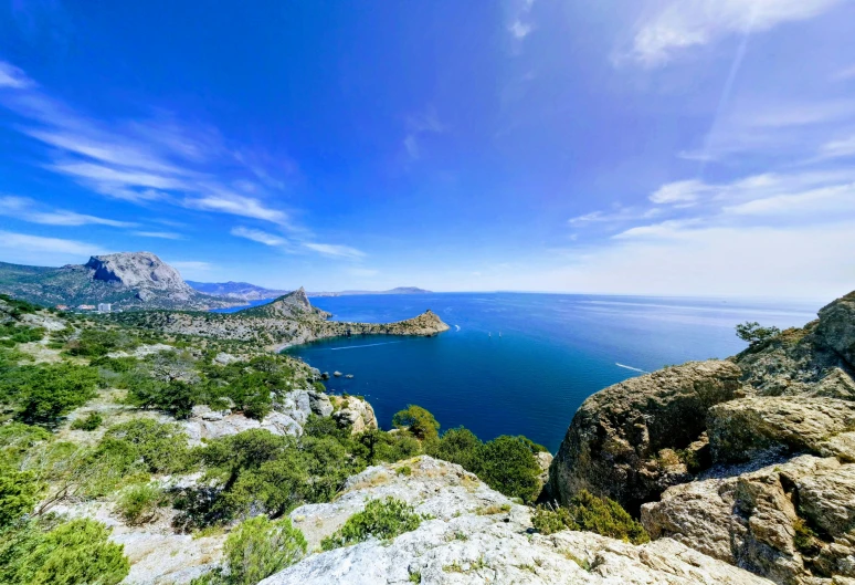 an over head view of a body of water