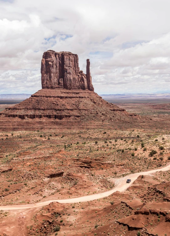 a large rock outcropping in the desert