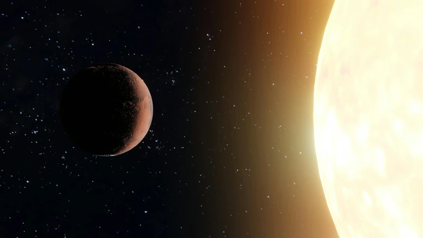 the exoplane view of two planets that are in opposite directions