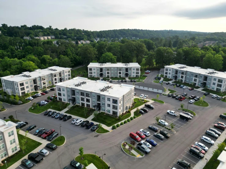 several multi - family units at an apartment complex