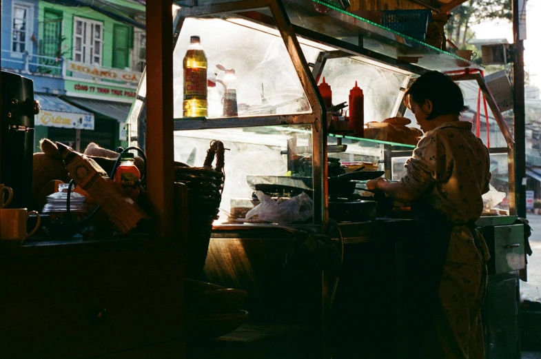 a man and woman in an asian restaurant