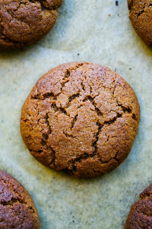 a batch of cookies that are on a table