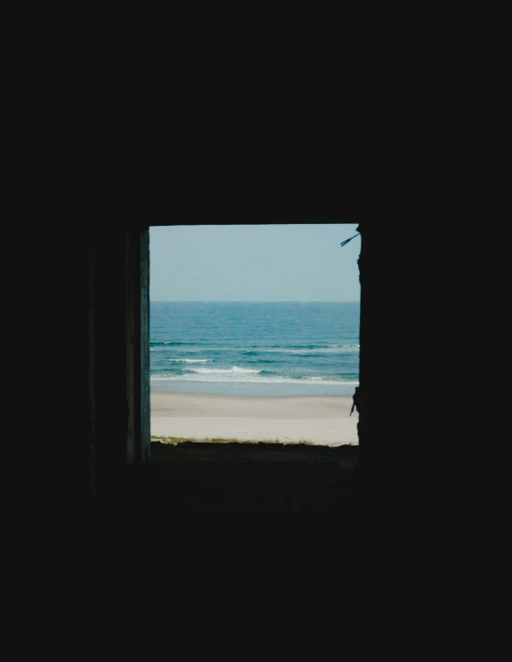 the view from the door to the beach