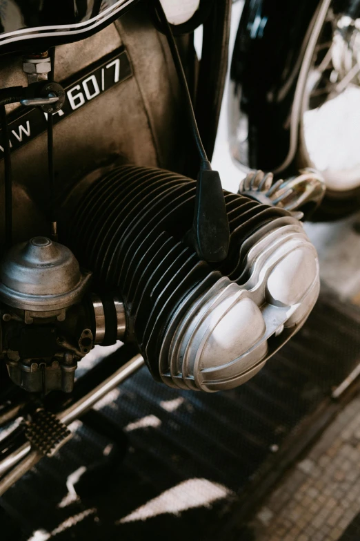 the front end of a motorcycle, it is still in service