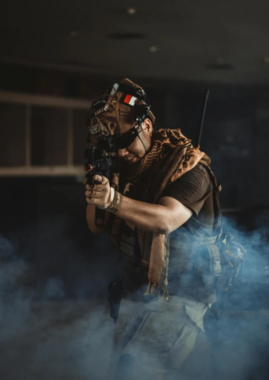 a man is shown smoking out the back burn