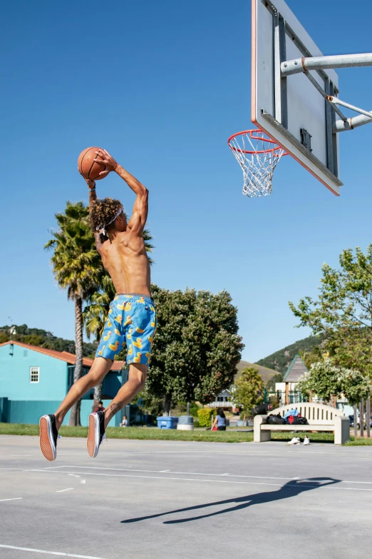 an image of man playing basketball in the court