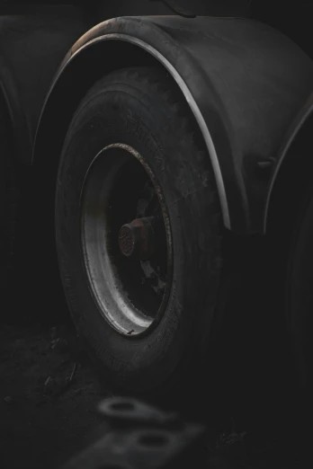 a close up s of an tires on a truck