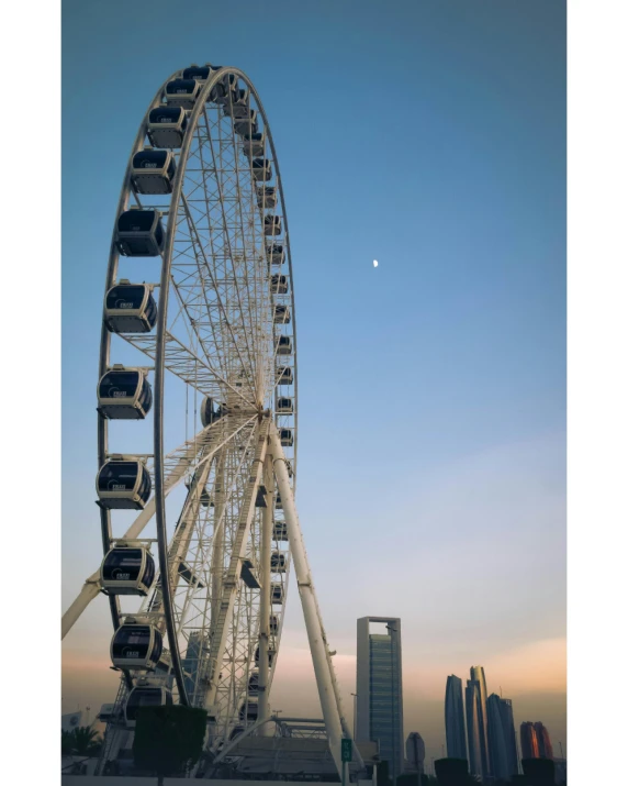 the huge wheel is in a city that has no people