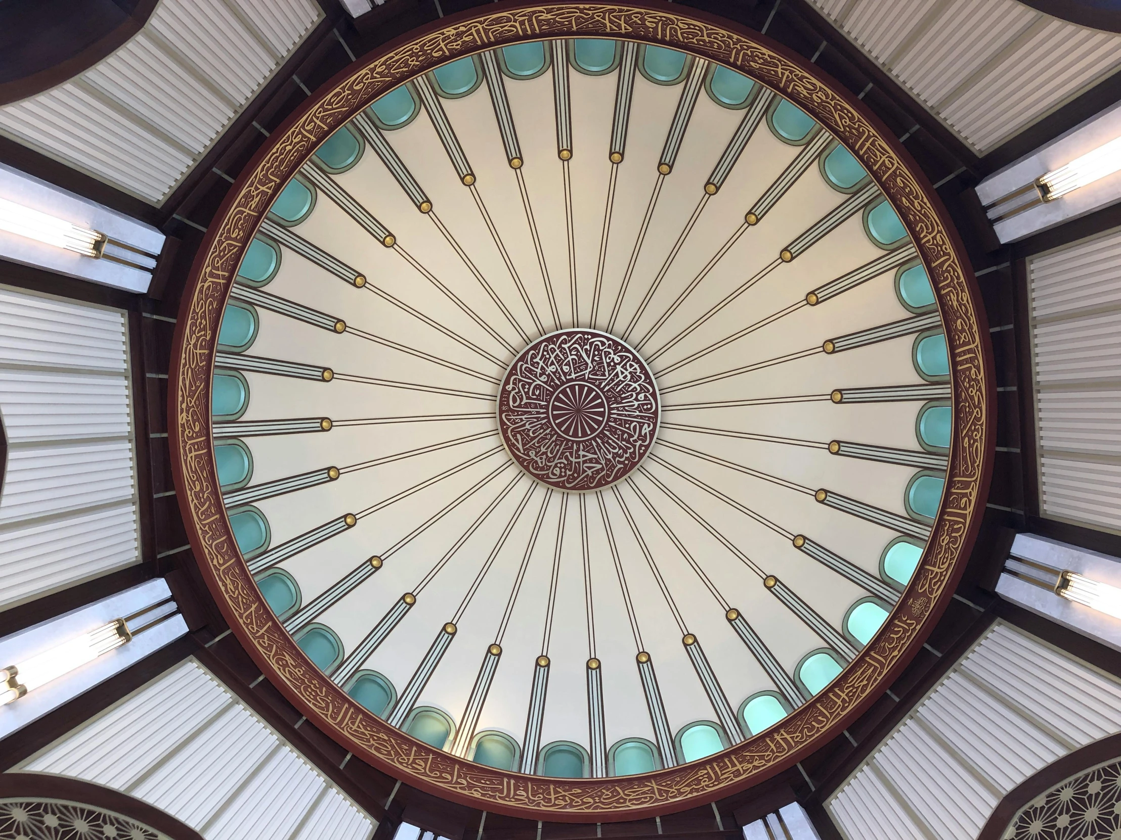 the dome ceiling has been made with metal