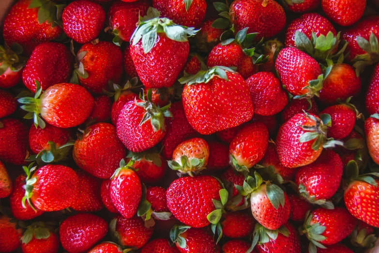 the strawberries are ready to be eaten