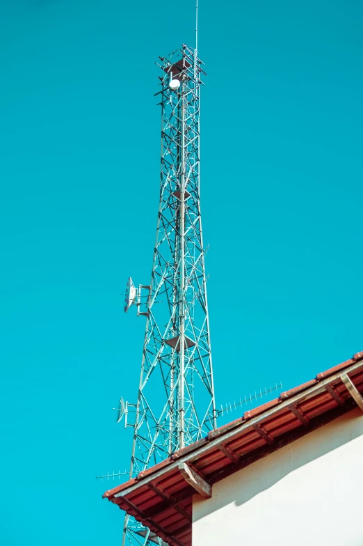 a tall tower with a sky background