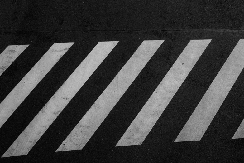 aerial view of pedestrian crossing in black and white