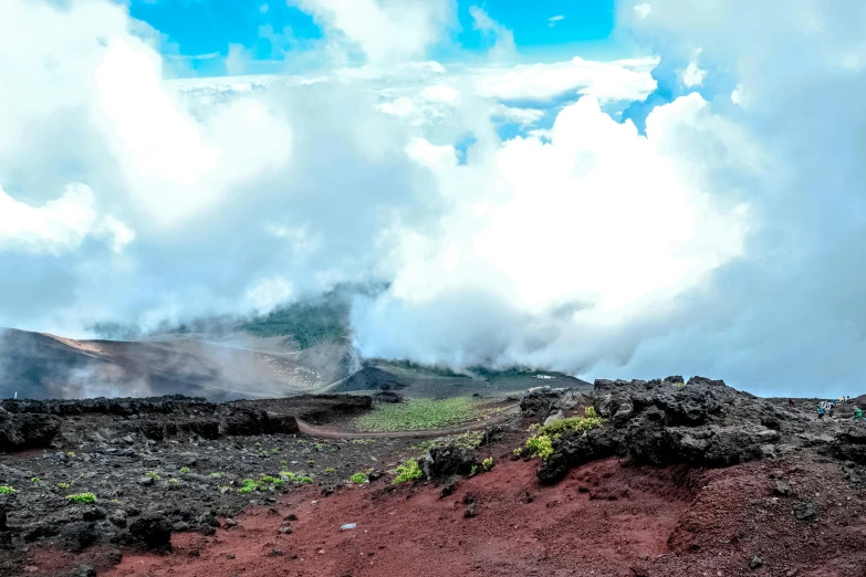 the landscape is made up of rocky areas with thick grass