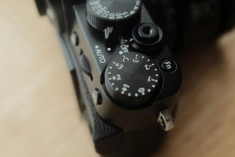 an image of a camera on a wooden table