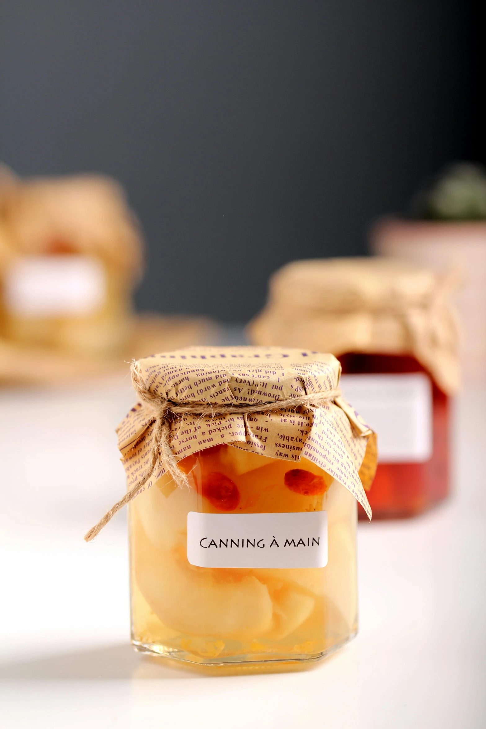 orange sauce and jelly in a glass jar