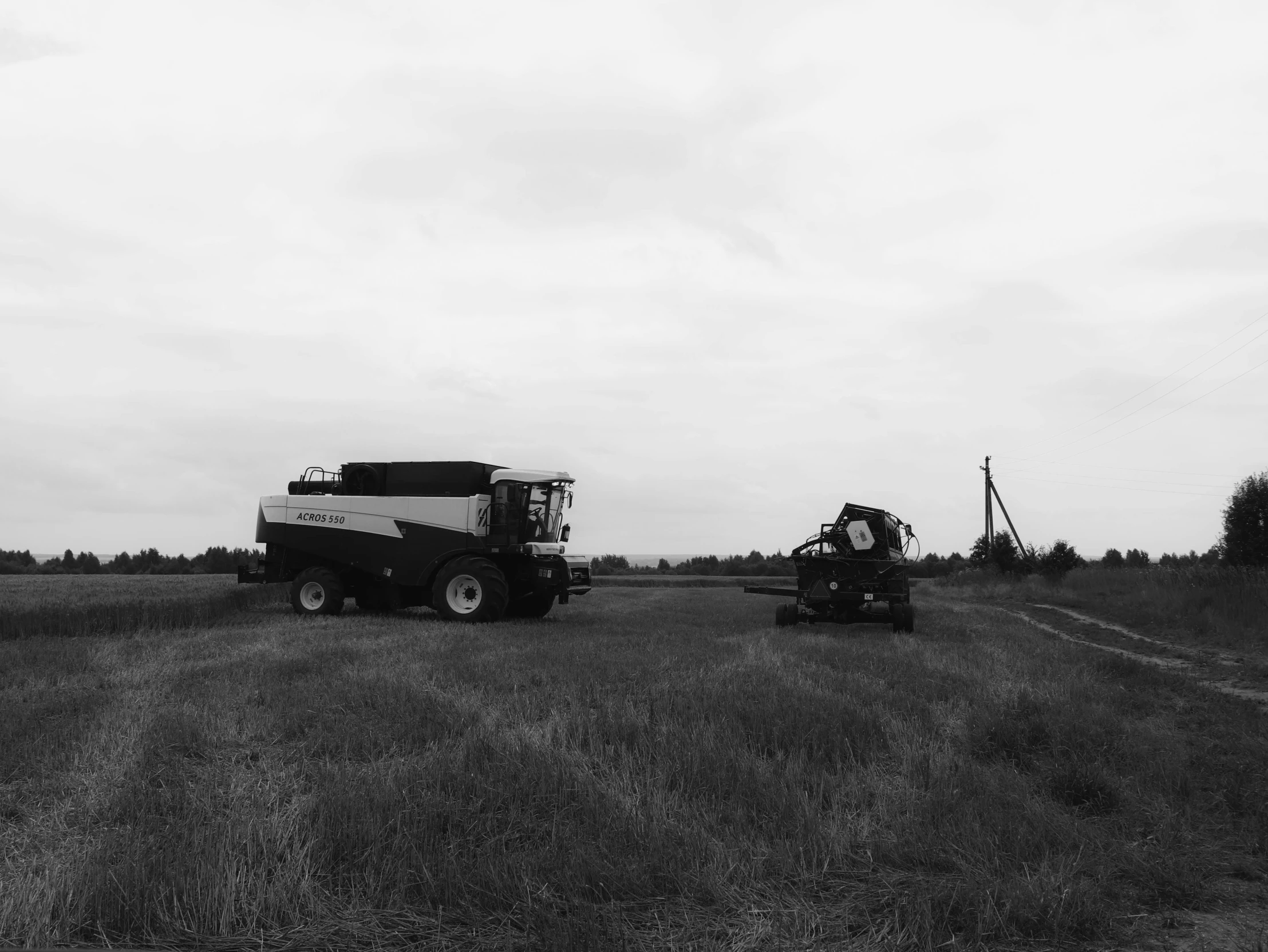 an old black and white po of a truck