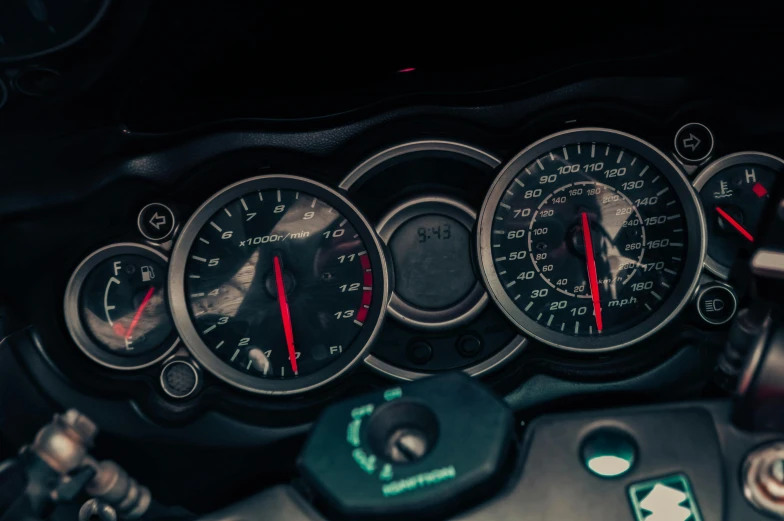 an image of an old style meters in the dashboard