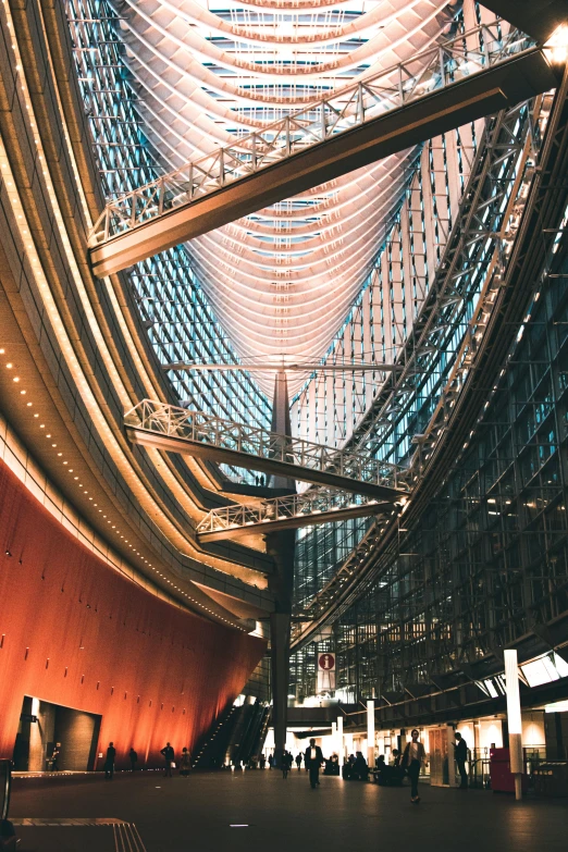 an image of the ceiling of a large building