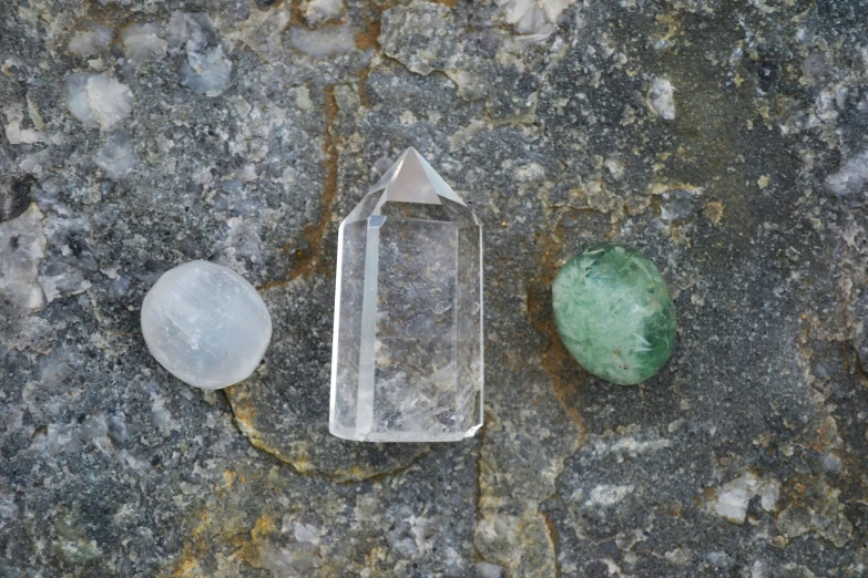 an object with two pieces of green material next to it