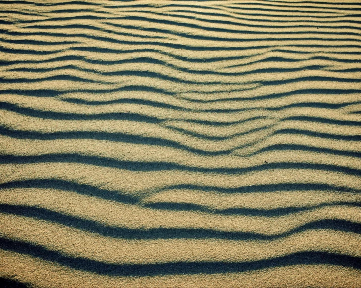 some wavy sand has a line of sun rays on it