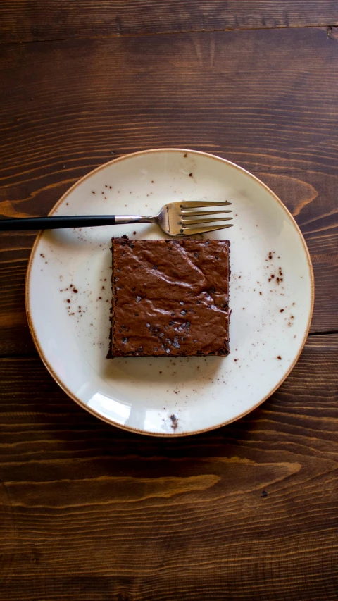 an image of a piece of chocolate cake on the plate