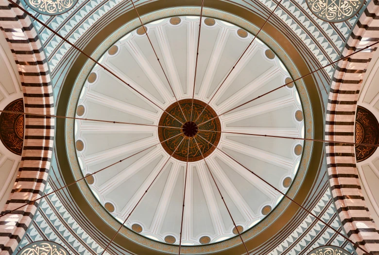 a picture of the inside of a building that looks like an intricate ceiling