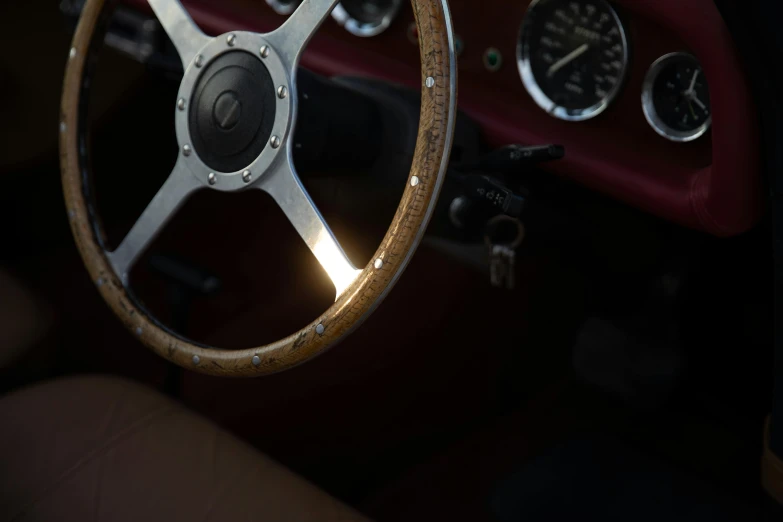 the view from inside of a car, including dashboard and steering wheel