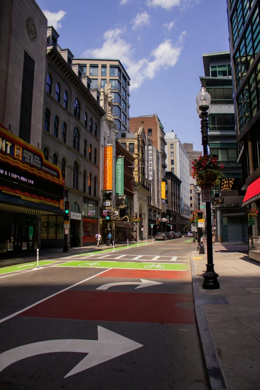 street in front of a building near a crosswalk