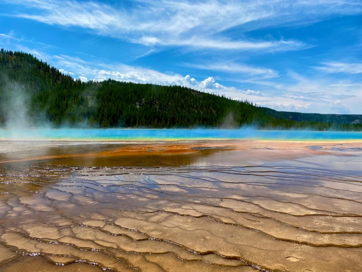 there is water that is rising out from the ground