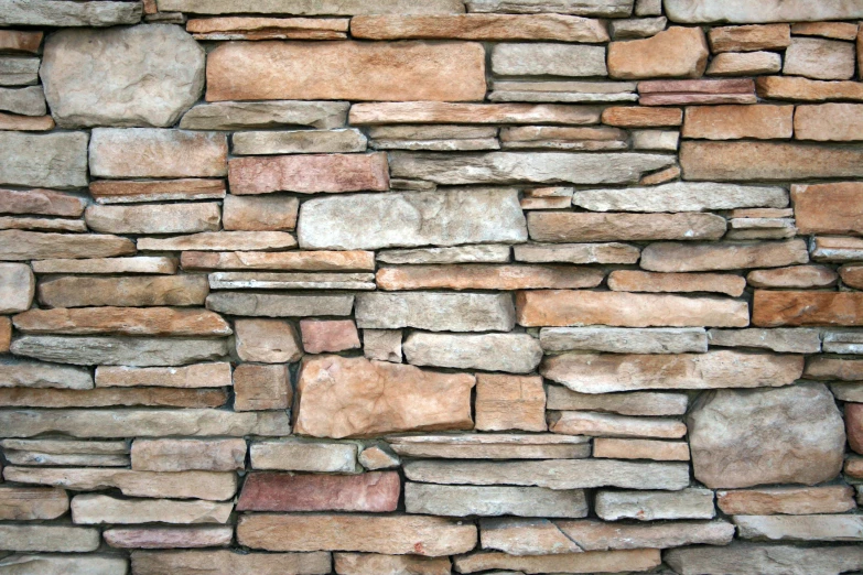 the wall is made from a stone bricks