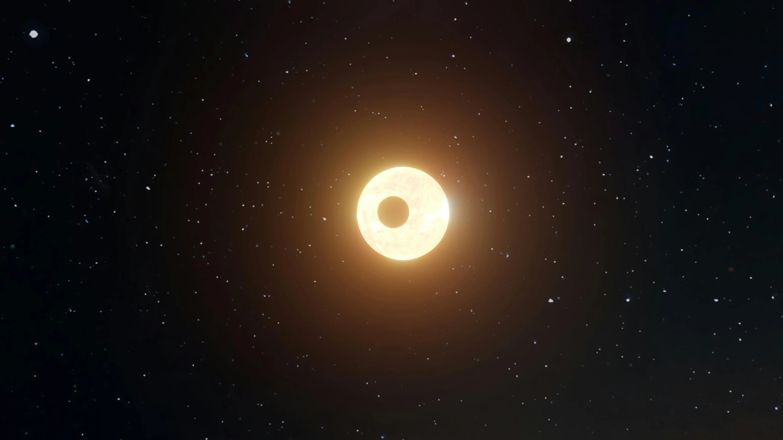 the sun that can be seen at the top of a ring