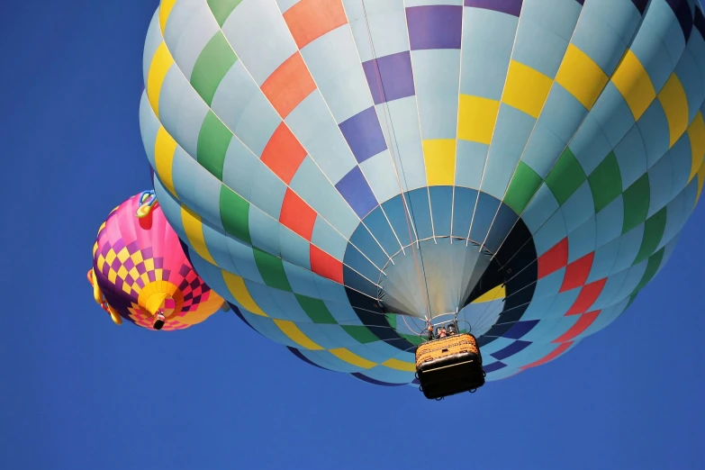 colorful  air balloons flying high up in the sky