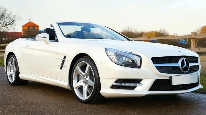 white mercedes benz sl sl slk convertible