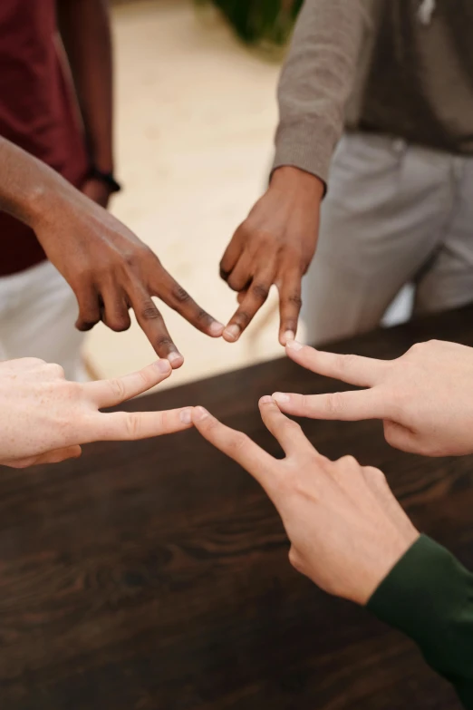 a group of people who are standing around