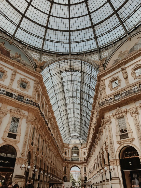 interior view of the building in the area of an indoor mall