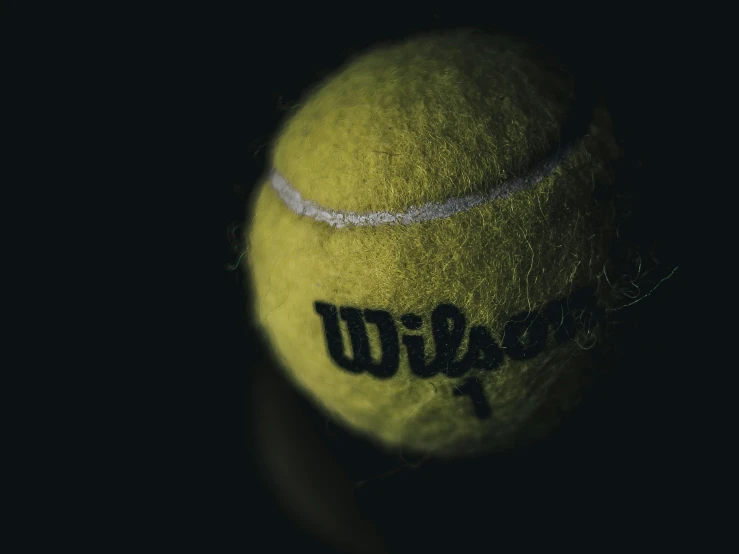 an up close s of a tennis ball