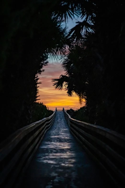 this is an image of a long boardwalk leading out to the ocean