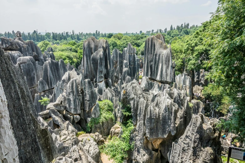 the rock formation is made up of rocks