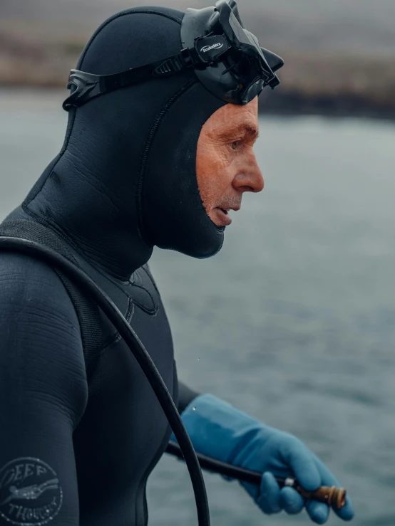 a close - up s of a man in a wetsuit