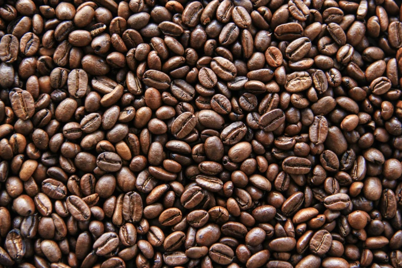 coffee beans with brown coloring and brown speckles