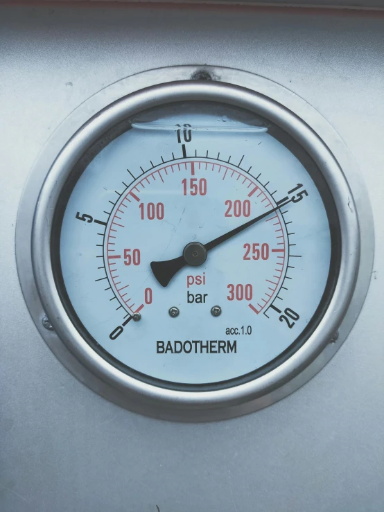 a close up s of a thermometer on a vehicle