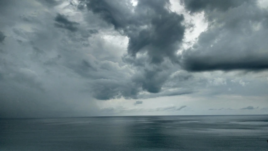 a body of water near a cloudy sky