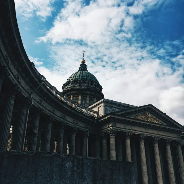 dome top on a building with arches and pillars