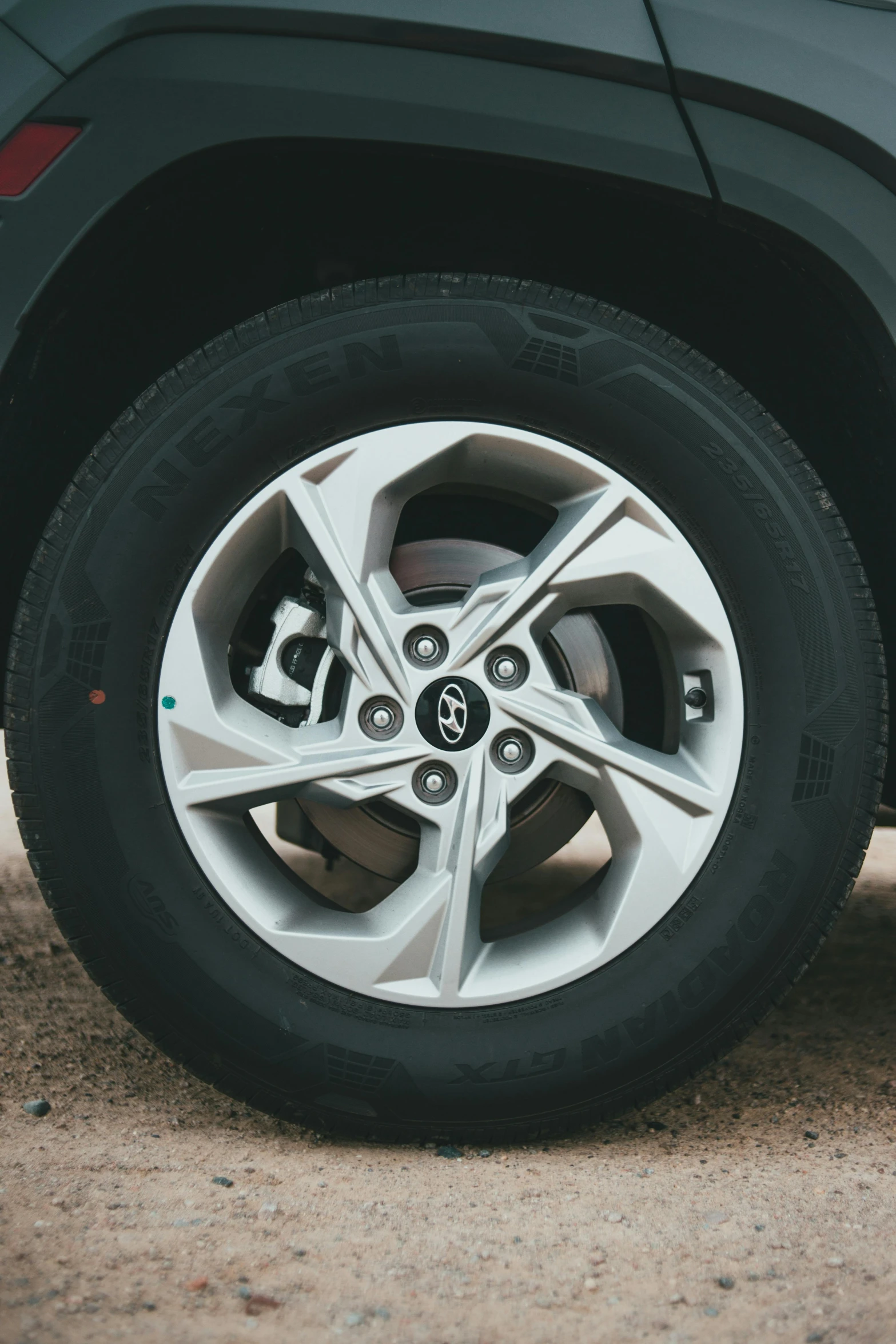 this is the wheel of a small, compact, compact suv