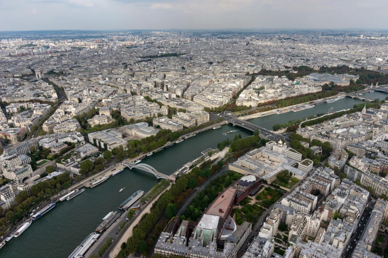 an aerial view of paris from the top of a building